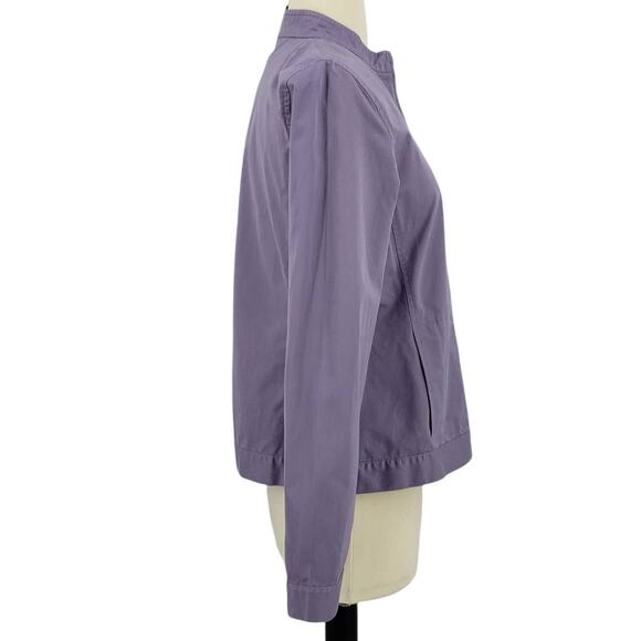 Eileen Fisher Relaxed Fit Purple Cotton Jacket Minimalist Breathable Outerwear - Picture 5 of 5